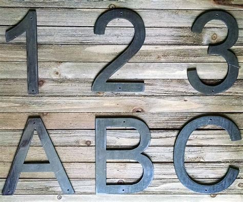 metal letters and numbers for house|4 inch metal mailbox numbers.